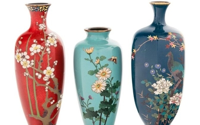 Three Cloisonné Vases