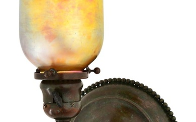 Tiffany Studios Wall Sconce with Favrile Glass Shade