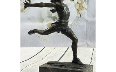 Track Runner Olympian Bronze Sculpture