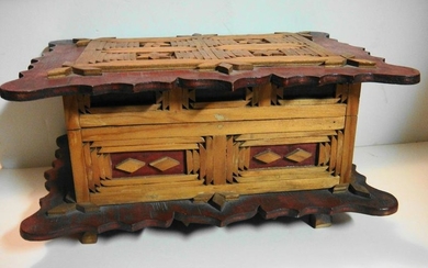 Tramp Art Box, Ornate