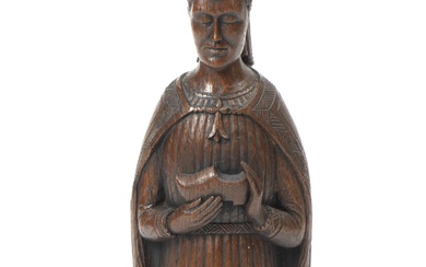 Travail XIXe, 'Saint René d'Angers', sculpture