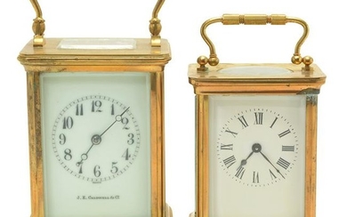 Two Carriage Clocks Including J.E. Caldwell & Co.