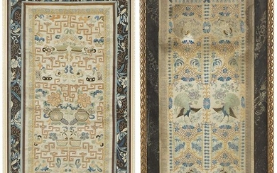 Two Chinese Embroidered Panels.