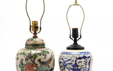 Two Vintage Ginger Jar Table Lamps