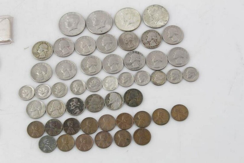 US Coin Lot, Silver Dollars, Silver Bar