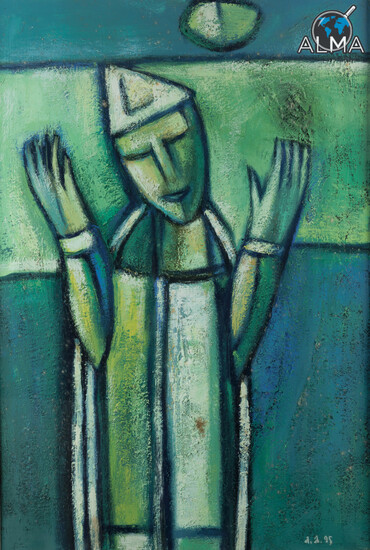 Unknown Artist - "The Praying Man", Signed and Dated