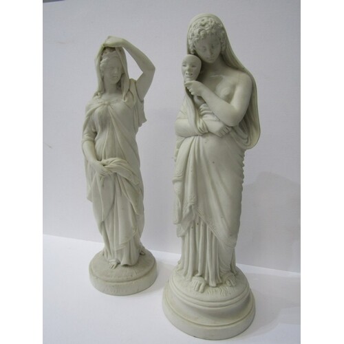 VICTORIAN PARIAN, two figures "Esther & Lady with Face Mask"...
