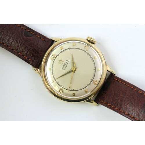 VINTAGE OMEGA BUMPER AUTOMATIC 14CT GOLD FILLED CIRCA 1947, ...