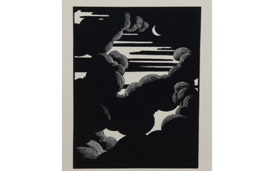 Vallotton, Felix (1865 Lausanne-1925 Neuilly-sur-Seine bei Pari) "Wolken", Holzschnitt, 32x23,5 cm