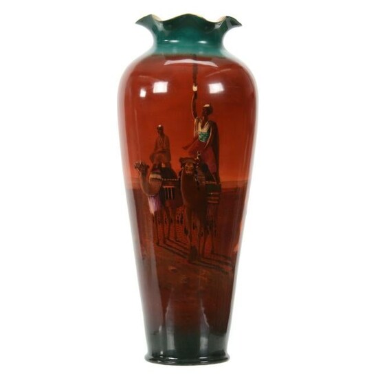 Vase, Pickard Mark #5, Moors Riding Camels