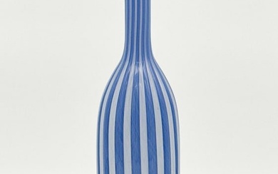Venini Cane di Zanfirico Murano Glass Bottle Vase