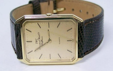 Vintage 14k Yellow Gold IWC SHAFFHAUSEN Quartz Watch