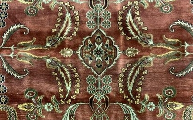 Vintage Oriental Fringed Wool Rug