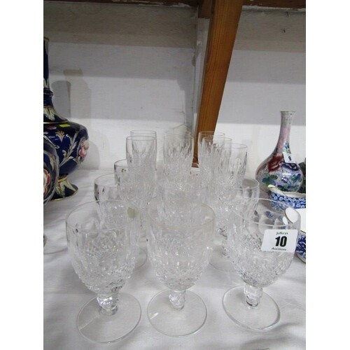 WATERFORD CUT GLASS, Waterford set of 8 goblets and 7 matchi...
