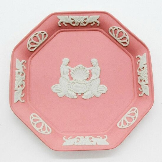 Wedgwood Pink Jasperware Pin Dish, Harrods