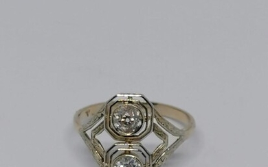 Yellow gold and Diamond ring