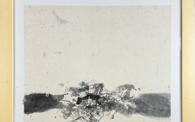 ZAO WOU-KI (1921-2013) Composition, 1972 Pinceau et encre de Chine sur papier asiatique. Signée en...