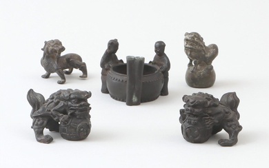 iGavel Auctions: Group of (5) Asian bronzes. FR3SH.
