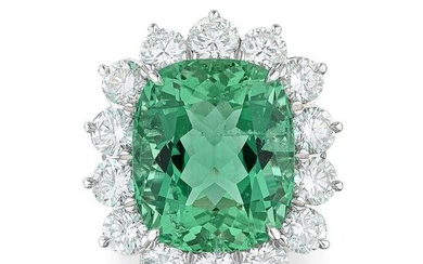 10.76-Carat Colombian Emerald and Diamond Ring, Gubelin