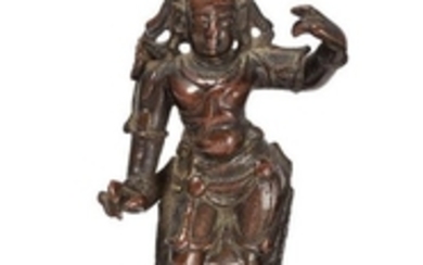 A bronze figure of Vishnu, India, 18th...