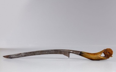 A buffalo horn hilted dagger