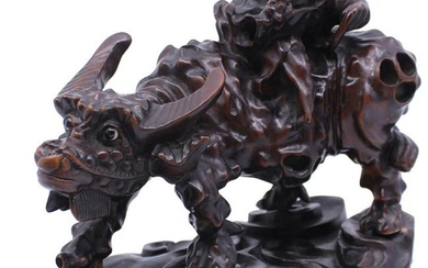Chinese Carved Rootwood 19th Century Sculpture