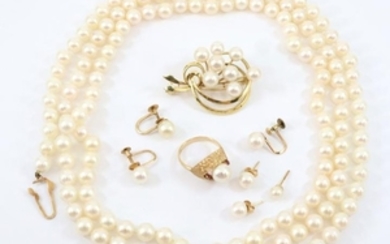 Collection of Pearl Jewelry, 10 pcs