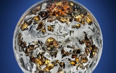 SEYMCHAN METEORITE SPHERE — AN EXTRATERRESTRIAL CRYSTAL BALL, Pallasite – PMG Magadan District, Siberia, Russia