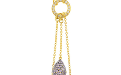 A diamond and gem-set necklace.