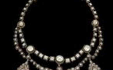 A diamond necklace from an old European aristocratic collection total weight c. 36 ct