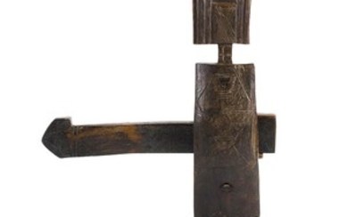 A DOGON WOODEN DOOR LOCK FROM MALI 36 X 38...