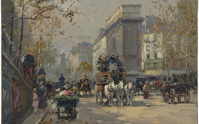 Edouard Léon Cortès (French, 1882-1969), Porte Saint-Martin