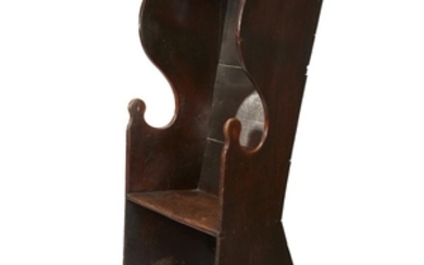 English provincial elm lambing chair mid-18th century H: 58...
