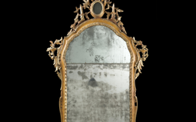 A giltwood mirror (cm 163x93) Veneto, 18th century (defects)