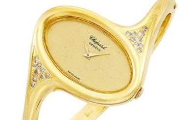 Gold and Diamond Bangle-Watch, Chopard