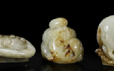 Group of Three Chinese Carved Jade Animals