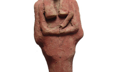 Large Egyptian terracotta ushabti, Late New Kingdom