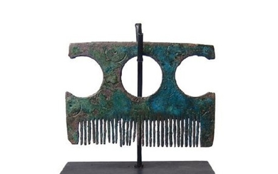 A rare Viking bronze comb, Northern Europe