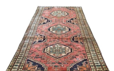 Red Vintage North West Persian Pure Wool Wide Runner