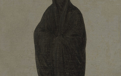 A STANDING PORTRAIT OF AN OTTOMAN COVERED LADY, EUROPE OR OTTOMAN TURKEY, 19TH CENTURY