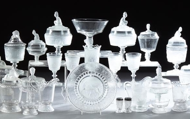 Twenty-Five Pieces of American Pressed Glass, early