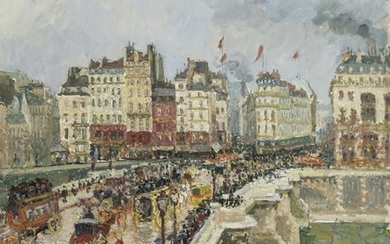 Camille Pissarro (1830-1903), Le Pont-Neuf, après-midi de pluie, 1re série
