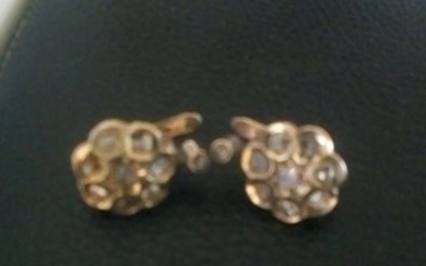 12 K Gold - Earrings Diamond