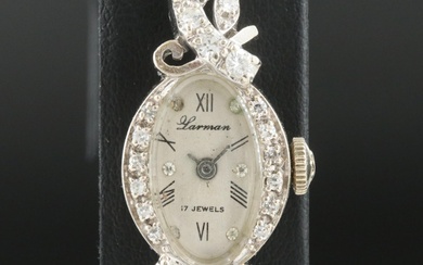 14K Gold and 1.98 CTW Diamond Hamilton Case Retrofit Quartz Wristwatch