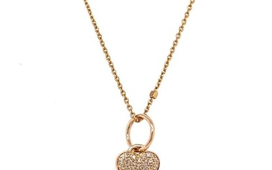 14KT YELLOW GOLD HEART PENDENT WITH DIAMONDS
