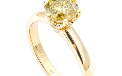 1.51 tcw Diamond Solitare Ring - 14 kt. Yellow gold - Ring - 1.51 ct Diamond - No Reserve Price