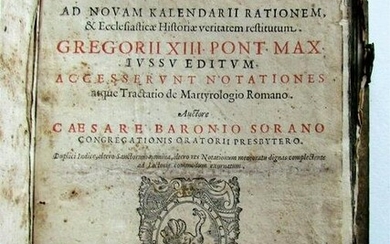 1597 Martyrologium Romanum by Cesare Baronio PIGSKIN