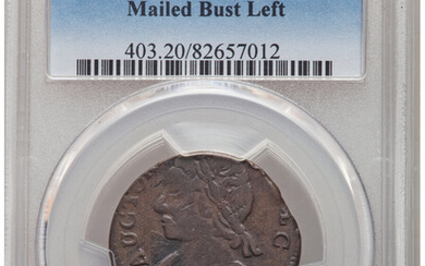 1788 Connecticut Copper, Mailed Bust Left, MS, BN