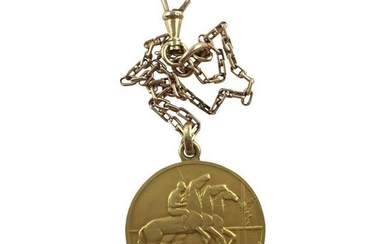 18 K yellow gold medal