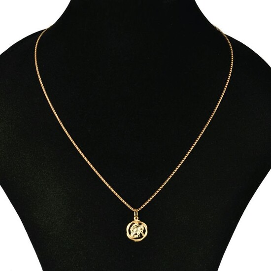 18 kt., 14 kt. Gold - Necklace with pendant